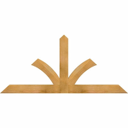 Ekena Millwork Richland Rough Sawn Timber Gable Bracket, Western Red Cedar, 60"W x 27"H x 2"D x 4"F, 11/12 Pitch GBW060X27X0204RIC00RWR